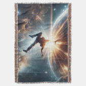 Galactische breakdance explosie in de ruimte deken (Voorkant Verticaal)