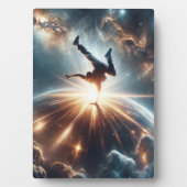 Galactische breakdance explosie in de ruimte fotoplaat (voorkant)