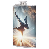 Galactische breakdance explosie in de ruimte heupfles (Links)