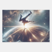 Galactische breakdance explosie in de ruimte inpakpapier vel (Voorkant 3)