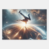 Galactische breakdance explosie in de ruimte inpakpapier vel (Voorkant)