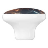 Galactische breakdance explosie in de ruimte keramische knop (Zijkant)