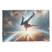 Galactische breakdance explosie in de ruimte kussensloop (Voorkant-Rechts)