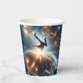 Galactische breakdance explosie in de ruimte papieren bekers (Voorkant)