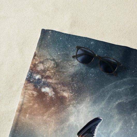 Galactische breakdance explosie in de ruimte strandlaken (In situ)