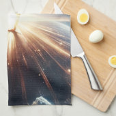 Galactische breakdance explosie in de ruimte theedoek (Quarter Fold)