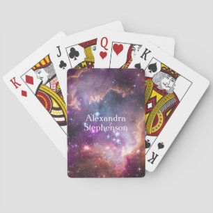 Galactische buitenruimte Paarse gepersonaliseerd Pokerkaarten