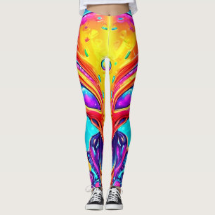 Galactische Cyborg Alien met Neon Glow Leggings