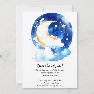 Galactische dromen: Moon & Stars Baby shower Kaart