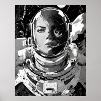 Galactische dromer: astronautenmeisje