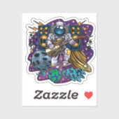 galactische gitarist sticker (Vel)