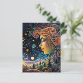 Galactische Godin Briefkaart (Staand voorkant)