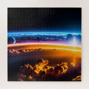 Galactische Horizonten in Bewolkte Diepe Ruimte Legpuzzel