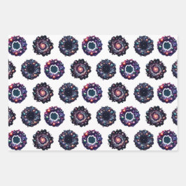 Galactische Kerst Verpakking Papieren Set – Celest Inpakpapier Vel