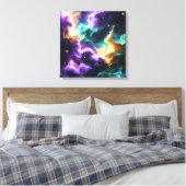 Galactische kleur Storm Canvas Afdruk (Insitu (Slaapkamer))