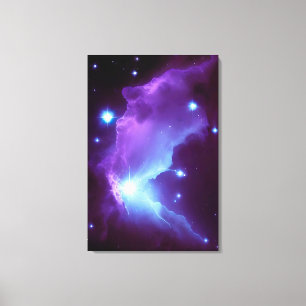Galactische Nebula Starburst Night Sky Wrapped Can Canvas Afdruk