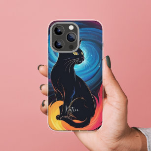 Galactische Neon Cat Mystieke Kosmische Glow Hoesj iPhone 11 Hoesje