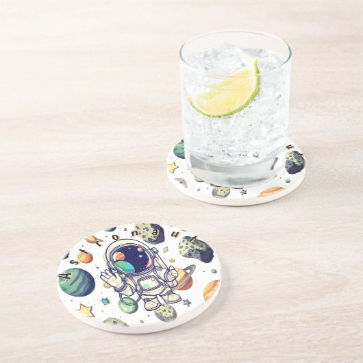 Galactische Nevel Marmer – Cosmic Bar Onderzetter (Zijkant)