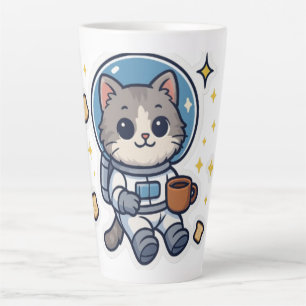 Galactische schepen - Space Cat Tea Break Latte Mok