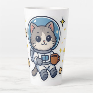 Galactische schepen - Space Cat Tea Break Latte Mok