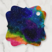 Galactische Sci-Fi bruiloft Bedankjes Labels (Achterkant)