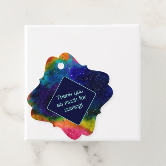 Galactische Sci-Fi bruiloft Bedankjes Labels (In situ)