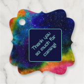 Galactische Sci-Fi bruiloft Bedankjes Labels (Voorkant)