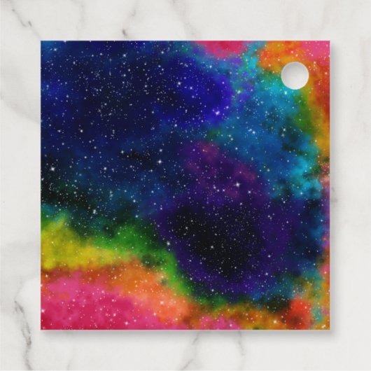 Galactische Sci-Fi bruiloft Bedankjes Labels (Achterkant)