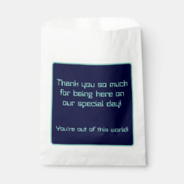 Galactische Sci-Fi bruiloft Bedankzakje