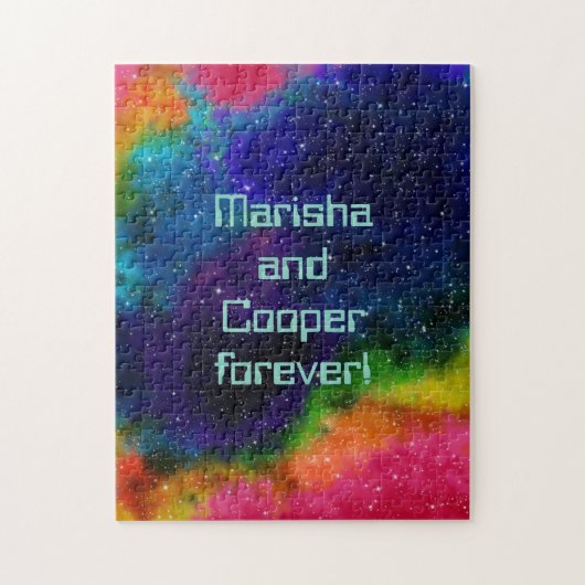 Galactische Sci-Fi bruiloft puzzel Legpuzzel (Verticaal)