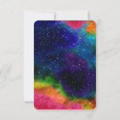Galactische Sci-Fi bruiloft RSVP Kaartje (Achterkant)