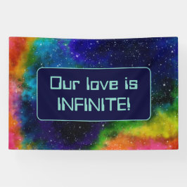 Galactische Sci-Fi bruiloft Spandoek