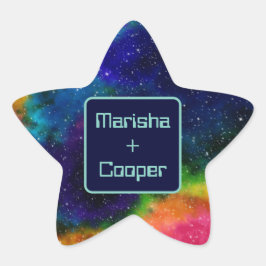 Galactische Sci-Fi bruiloft Ster Sticker