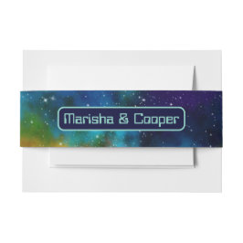 Galactische Sci-Fi bruiloft Uitnodigingen Wikkel