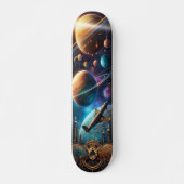 Galactische tandwielen" skateboard (Voorkant)