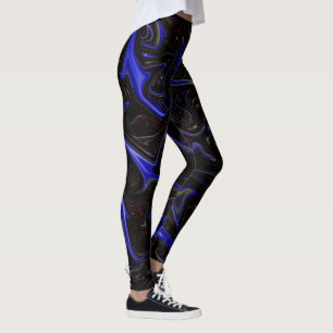 Galactische Werveling: het blauwe en zwarte ruimte Leggings