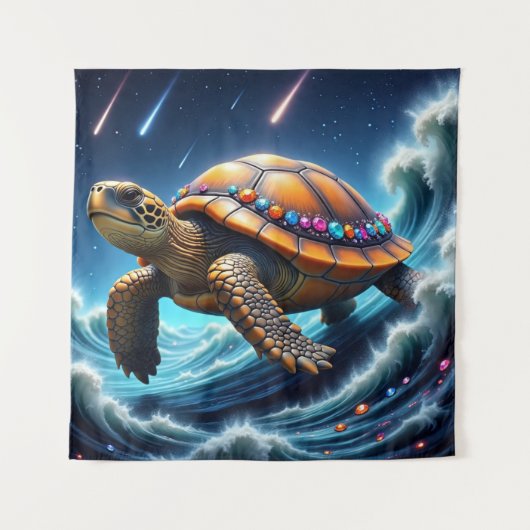 galactische Zee schildpad Wandkleed (Voorkant)