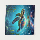 galactische Zee schildpad Wandkleed (Voorkant (horizontaal))