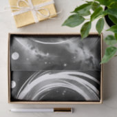Galactische zwart-witruimte tissuepapier (Geschenk)