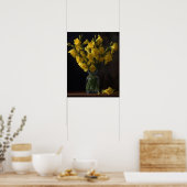 Galadiolus jaune Fleurs Art Imprimer Poster (Cuisine)