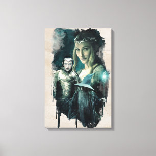 Galadriel, ELROND™ en Gandalf grafische kaart Canvas Afdruk