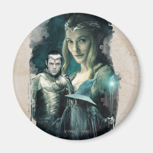 Galadriel, ELROND™ en Gandalf grafische kaart Magneet
