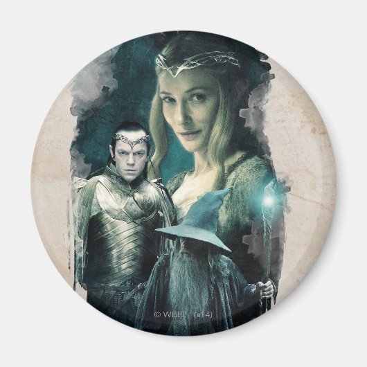 Galadriel, ELROND™ en Gandalf grafische kaart Magneet (Voorkant)