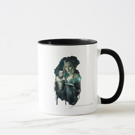 Galadriel, ELROND™ en Gandalf grafische kaart Mok (Rechts)