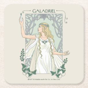 Galadriel Licht van Valinor Grafisch Vierkante Kartonnen Onderzetter