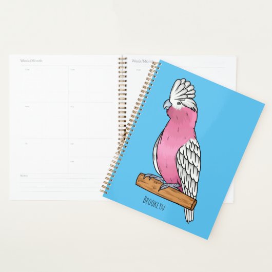 Galah bird cartoon illustration (Devant avec enveloppe)