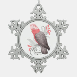 Galah Cockato Tin Sneeuwvlok Ornament