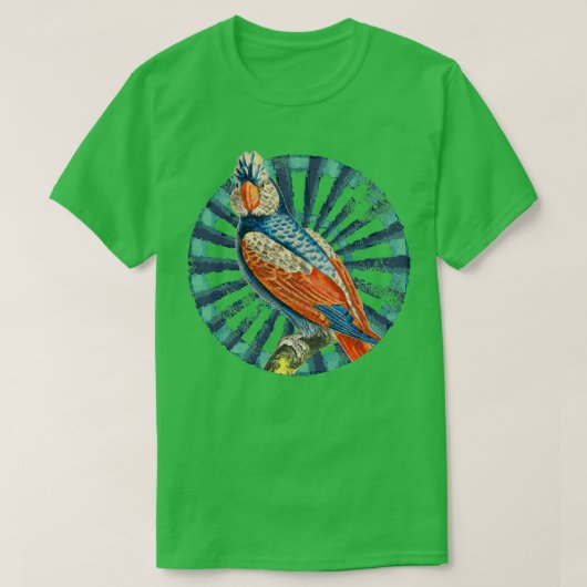 Galah Parrot Retro Circle Wheel Design T-shirt (Design voorkant)