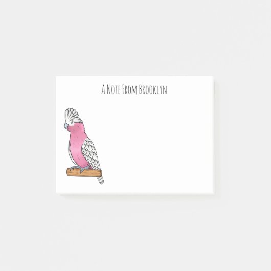 Galah vogelcartoon post-it® notes (Voorkant)