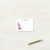Galah vogelcartoon post-it® notes (Op bureau)